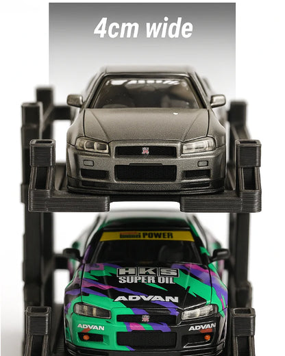 PITBOX Modular Diecast Parking Rack (10 Parking Spots per Box)