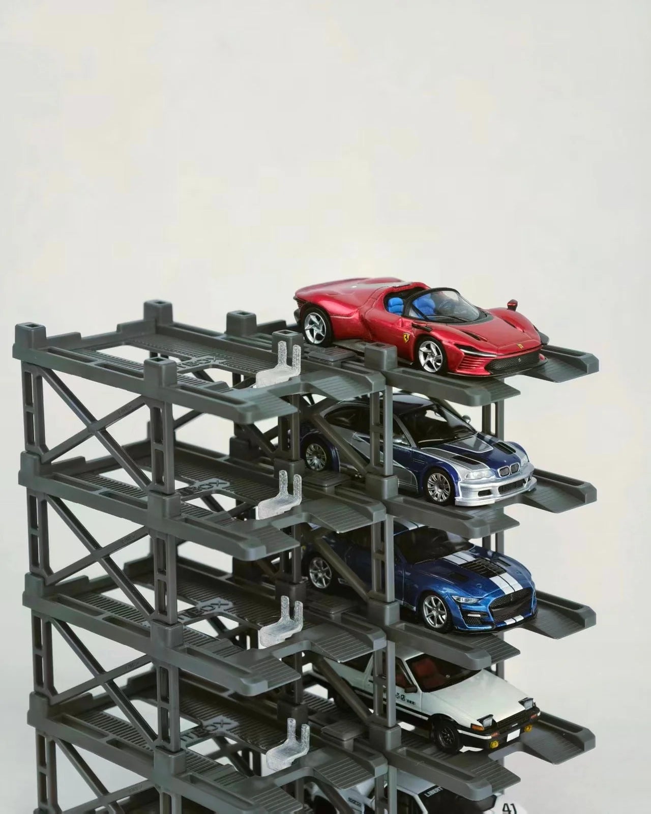 PITBOX Modular Diecast Parking Rack (10 Parking Spots per Box)