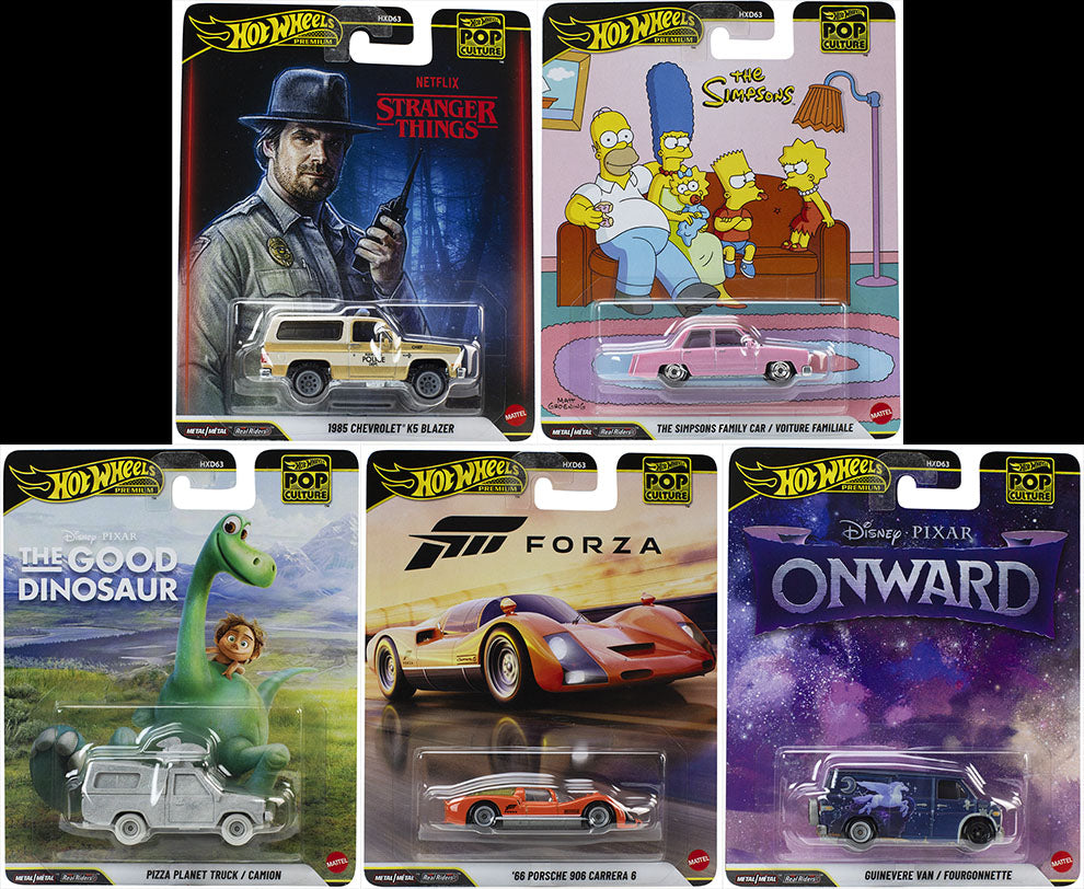 Hot Wheels Pop Culture 2026 Mix 5S - Stranger Things, The Simpsons