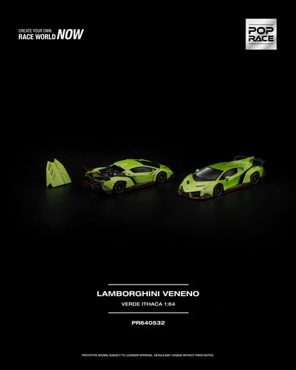 Pop Race Lamborghini Veneno Verde Ithaca 1:64 — supplier product image