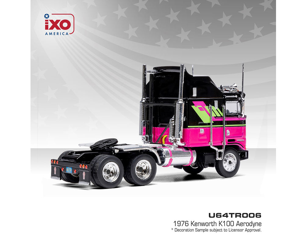 IXO Models 1:64 1976 Kenworth K100 Aerodyne – Black and Pink