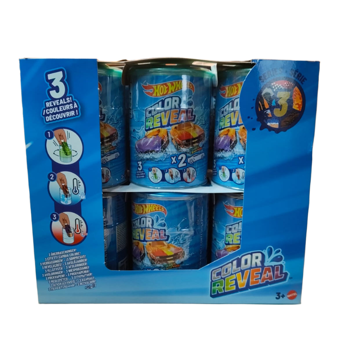 Hot Wheels Color Reveal Vehicle 2-Pack 2025 Mix 3 Display Case of 12