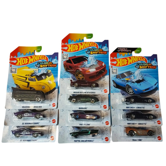 Hot Wheels Color Shift 1:64 Vehicle 2025 Mix 3 Set of 10
