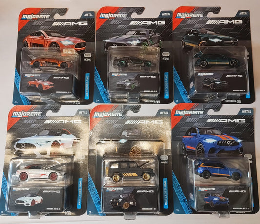 Majorette 1:64 Mercedes-AMG Deluxe Cars - Set of 6