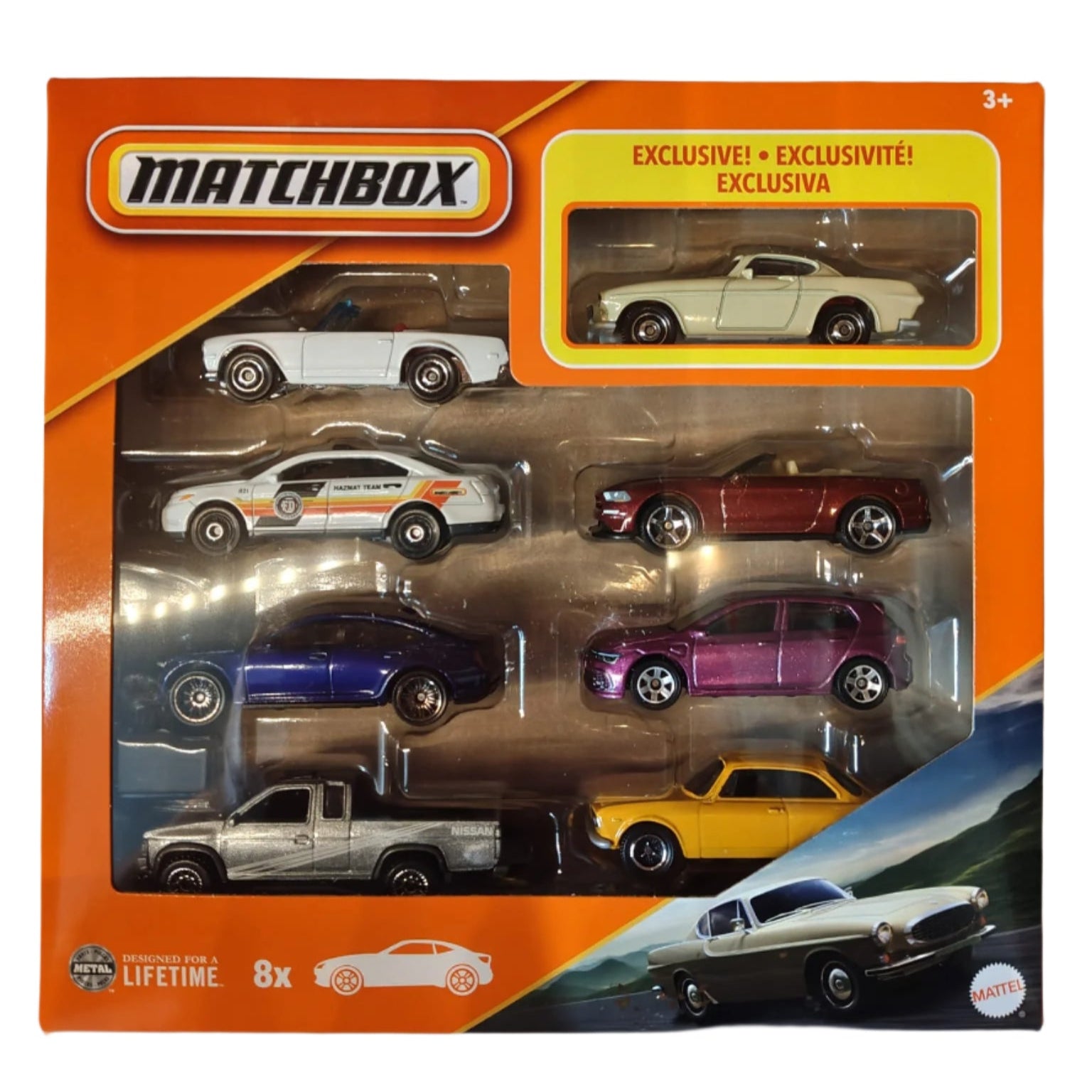Matchbox 1:64 Scale 2025 Wave 1D Die-Cast Vehicle 8-Pack – Hot