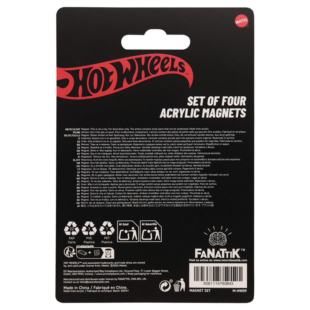 Hot Wheels - Set of Four Location Magnets