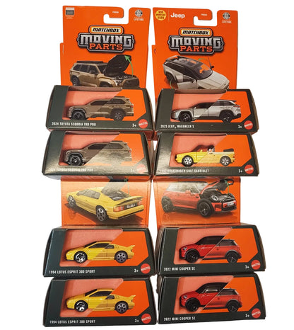 Matchbox Moving Parts 2026 Mix 3L Vehicles Case of 8