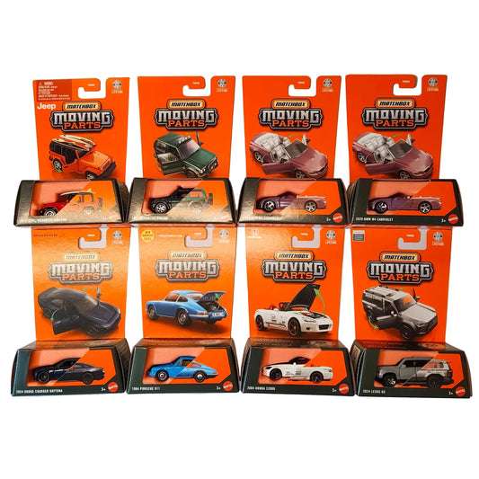 Matchbox Moving Parts 2026 Mix 1J Vehicles Case of 8