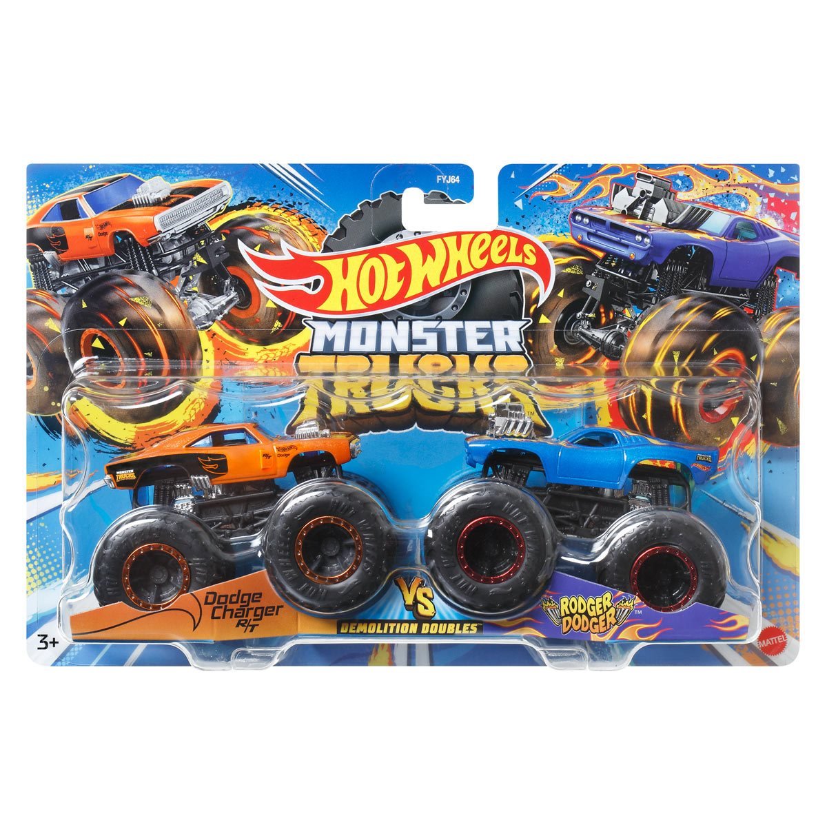 Hot Wheels Monster Trucks Demolition Doubles 1:64 Scale 2023 Mix 5 2-P –  Hot Match Collectables