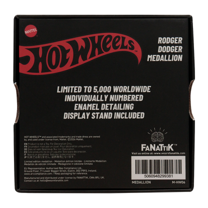 Hot Wheels - Limited Edition Rodger Dodger Medallion