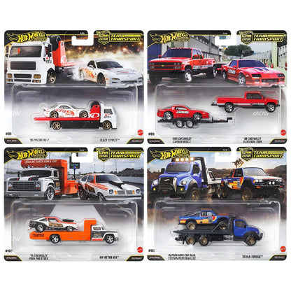 Hot Wheels Team Transport 2027 Mix 1N Premium Case of 4 – RX-7, Camaro, Vega & Datsun