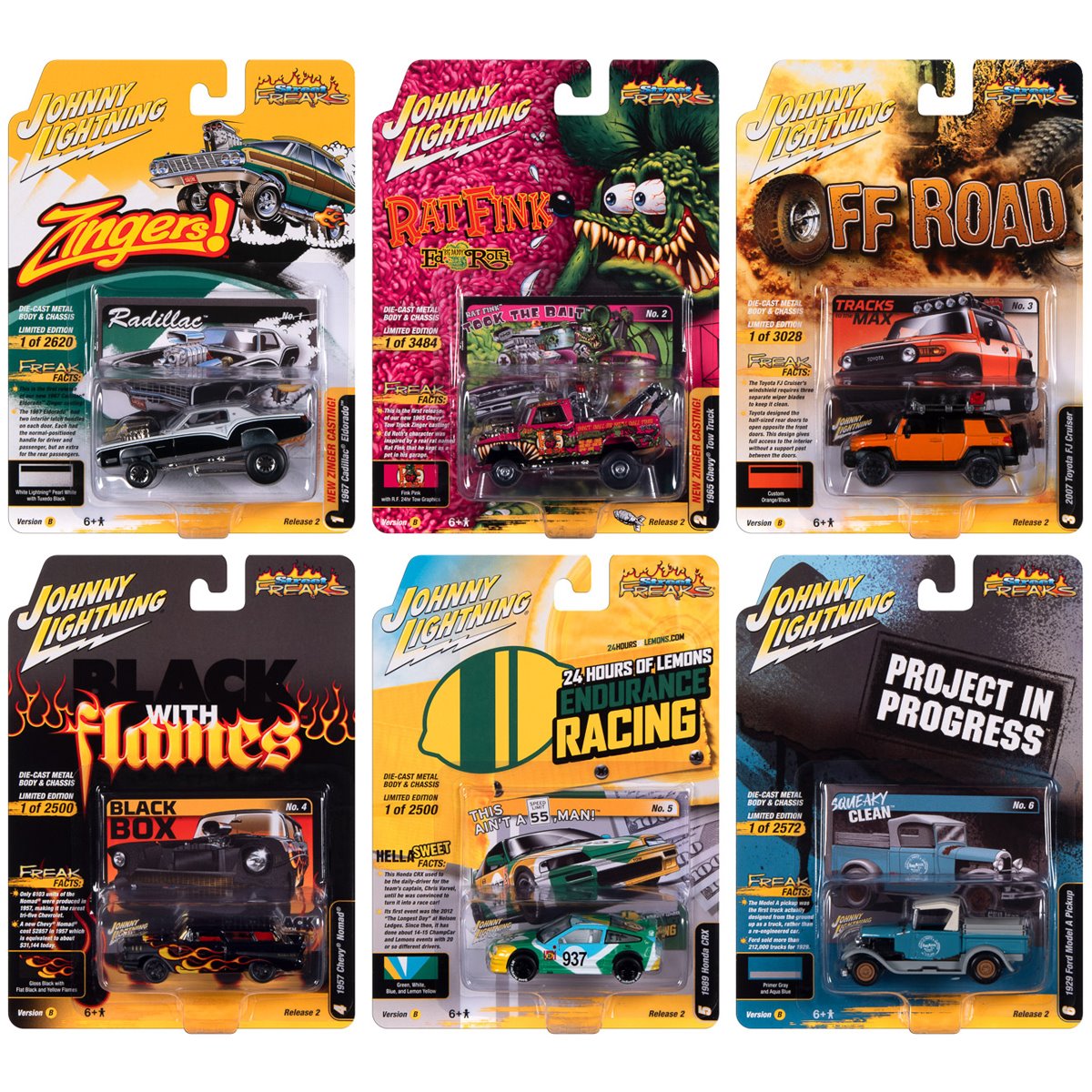 Johnny Lightning Street Freaks 2023 Release 2 Version B 1:64 Scale Die-Cast Metal Vehicle