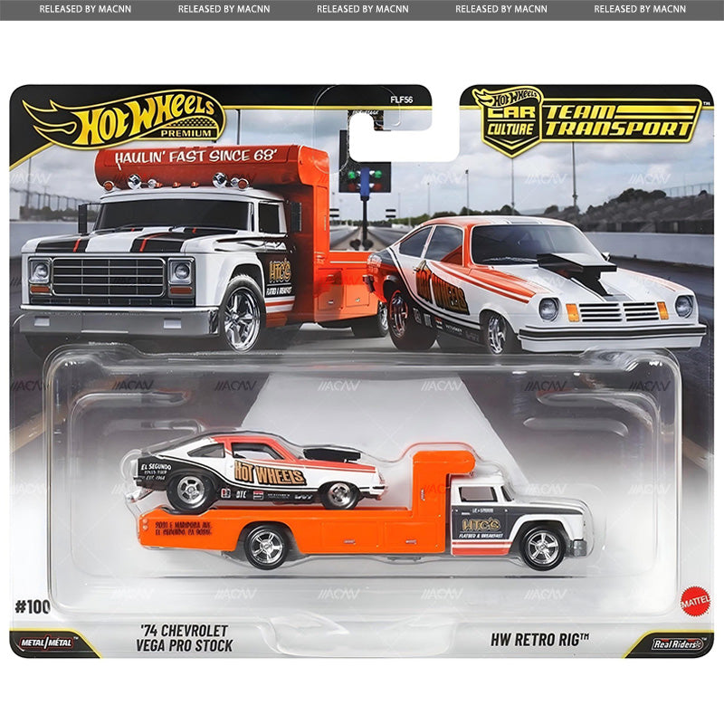 Hot Wheels Team Transport 2027 Mix 1N Premium Case of 4 – RX-7, Camaro, Vega & Datsun