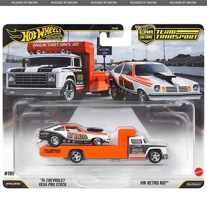 Hot Wheels Team Transport 2027 Mix 1N Premium Case of 4 – RX-7, Camaro, Vega & Datsun