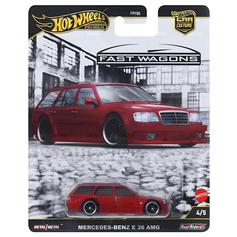 Hot Wheels Car Culture - Mercedes-Benz E 36 AMG Red - Fast Wagons Solid