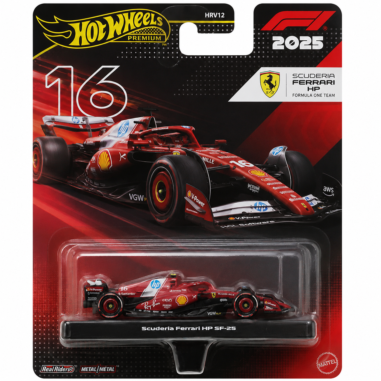 Hot Wheels Formula 1 Ferrari Charles Leclerc #16 Premium 1:64 Vehicle (2025 Livery)