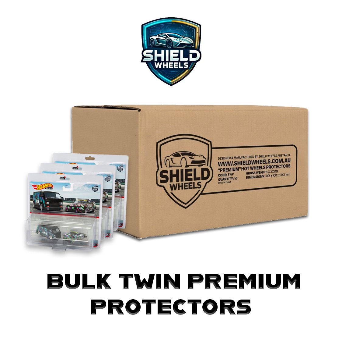 Shield Wheels - Hot Wheels Premium Twin Pack Protectors - Bulk Pack
