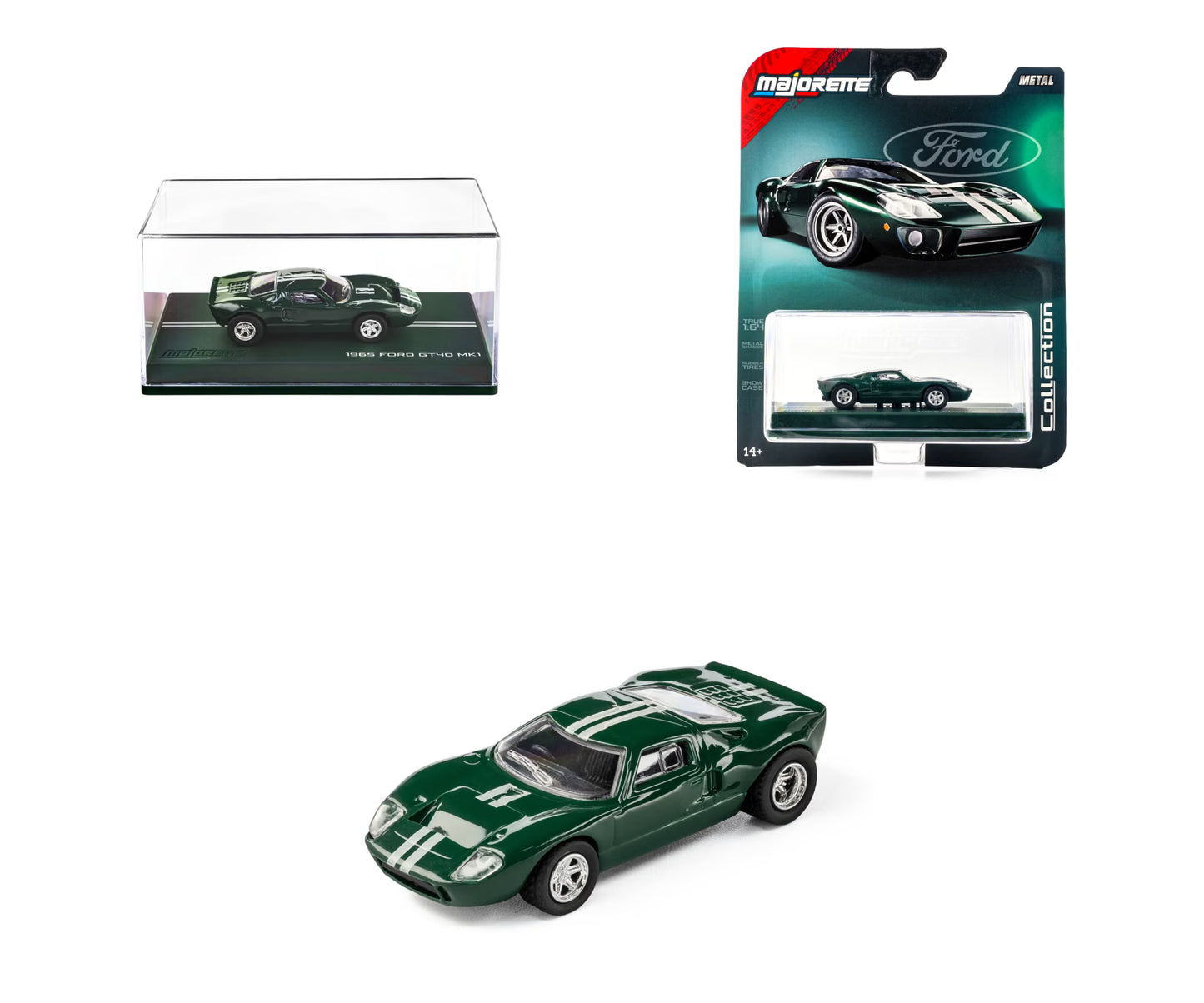 Majorette Collection Series 1965 Ford GT40 Mk1 Green 1:64