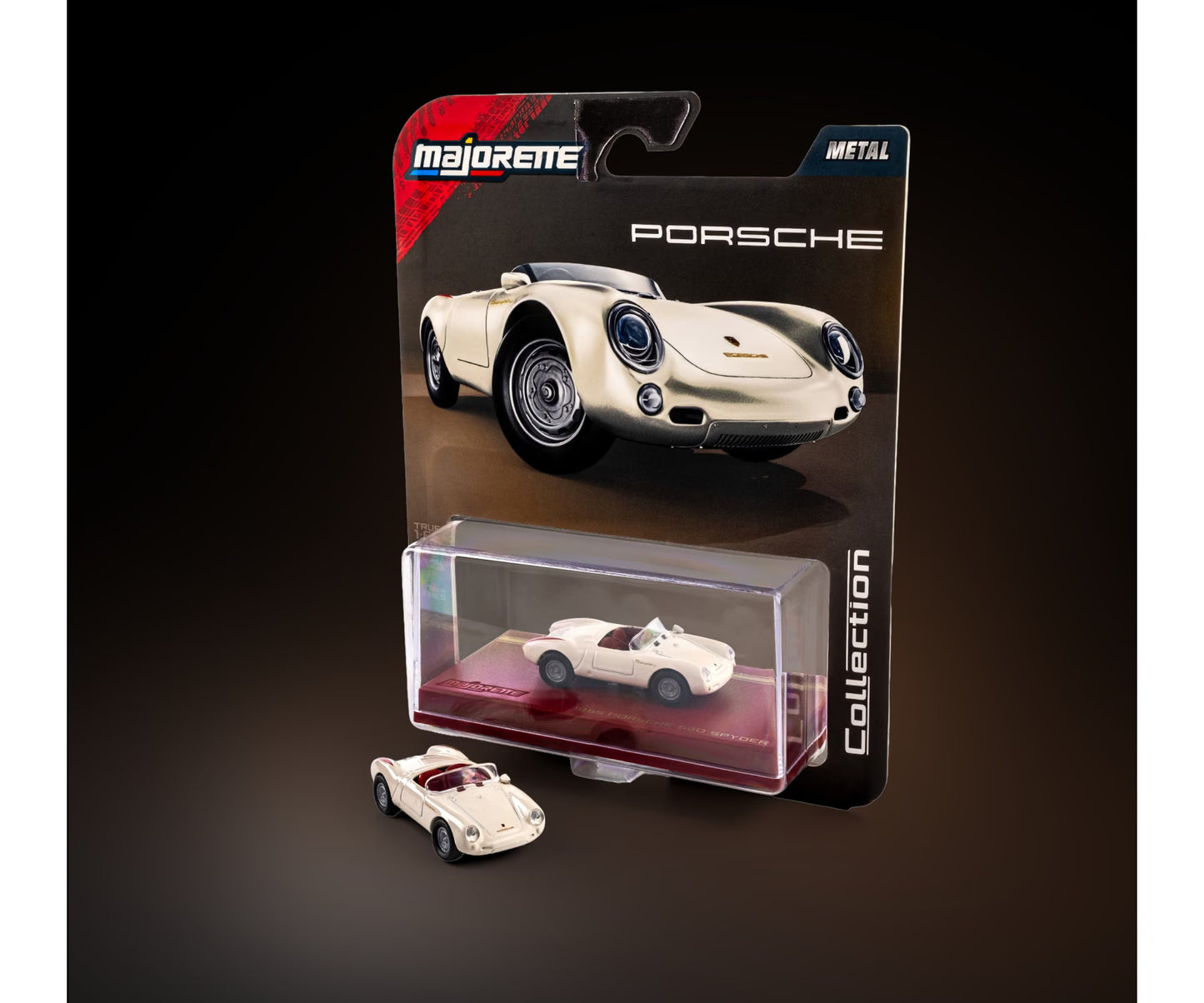 Majorette Collection Series 1955 Porsche 550 Spyder White 1:64