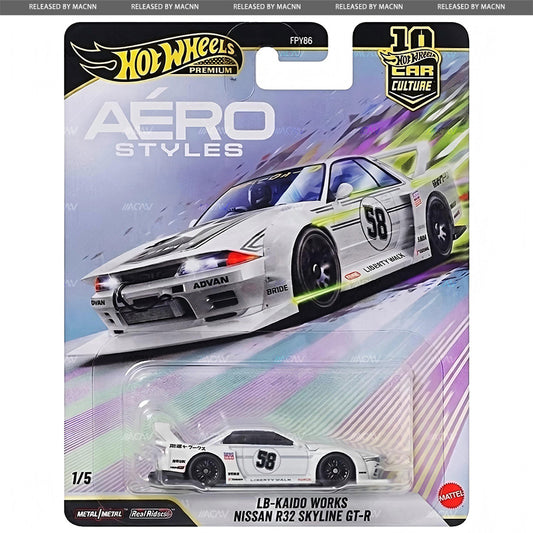 Hot Wheels Car Culture 2026 - LB-Kaido Works Nissan R32 Skyline GT-R - Aero Styles - Solid