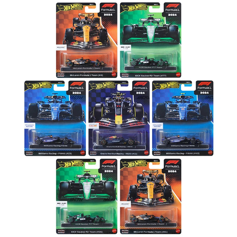 Hot Wheels 1:64 F1 Racing Premium Mix 2G Assortment – McLaren, Williams and KICK Sauber Formula 1 2025