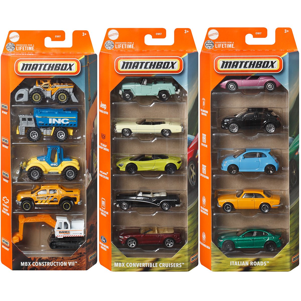 Matchbox Car Collection 5-Pack 2025 Mix 6 Vehicle Case of 12