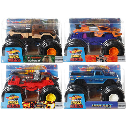Hot Wheels Monster Trucks 1:24 Scale Vehicle 2024 Mix 4 – Hot Match  Collectables