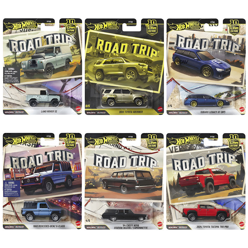 Hot Wheels Car Culture & Team Transport Factory Set 2026 Mix 4V – Road Trippin, Deutschland Design & Rexy Porsche