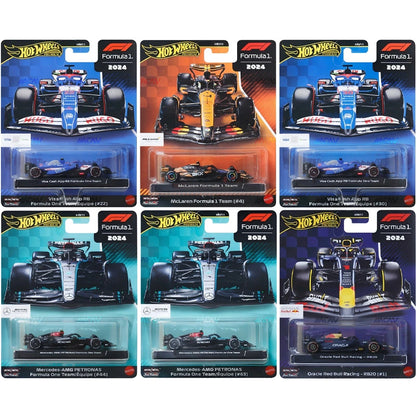 Hot Wheels Formula 1 Premium H Case - Mercedes, McLaren, Red Bull Racing & VCARB (Visa Cash App Racing Bulls) 2025 F1