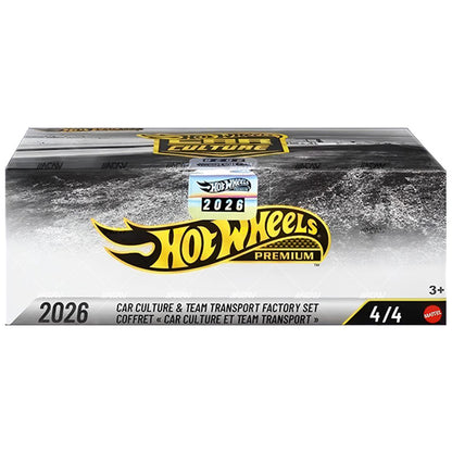 Hot Wheels Car Culture & Team Transport Factory Set 2026 Mix 4V – Road Trippin, Deutschland Design & Rexy Porsche