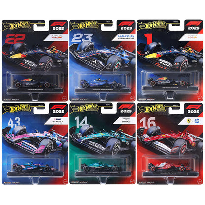 Hot Wheels Formula 1 F1 2026 Mix 4M Vehicle Case of 8 Ferrari (2025 Livery)
