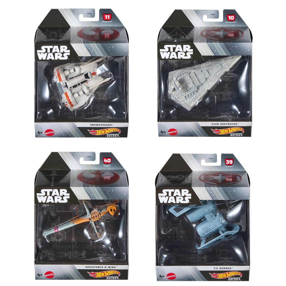 Star Wars Hot Wheels Starships Select 2026 Mix 1G Vehicle Case of 5