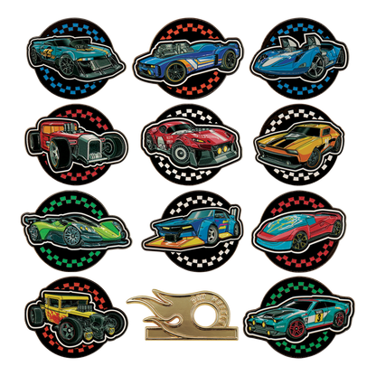 Hot Wheels - Mystery Pin Badges CDU Containing 12 Packs