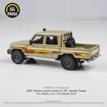 Para64 1:64 Toyota Land Cruiser LC 79 Double Cab - Sandy Taupe