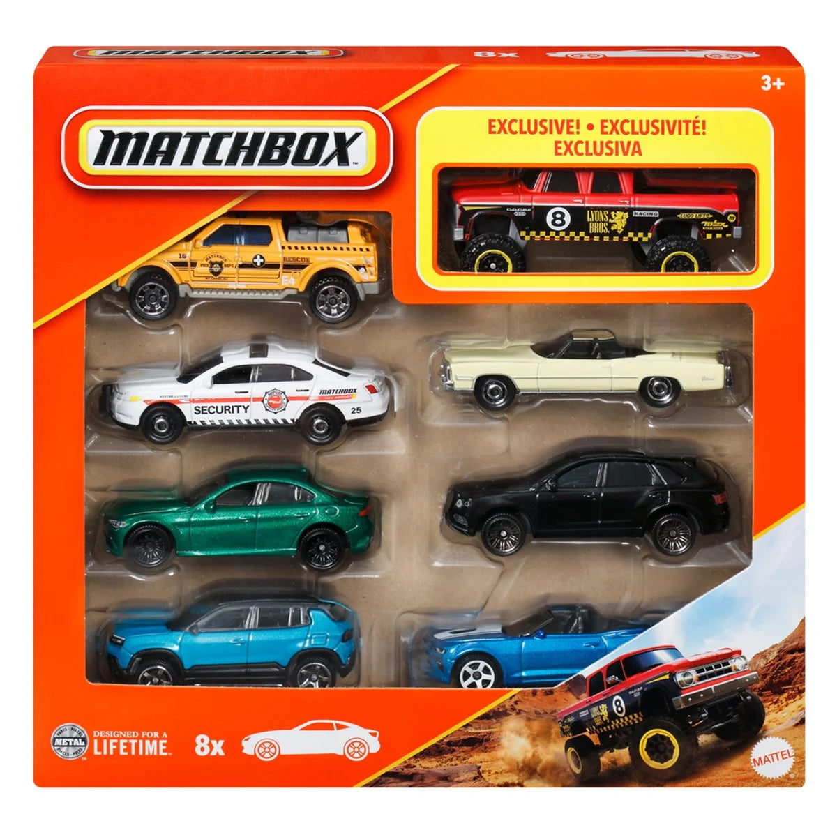 Matchbox 1:64 Scale 2025 Wave 1D Die-Cast Vehicle 8-Pack
