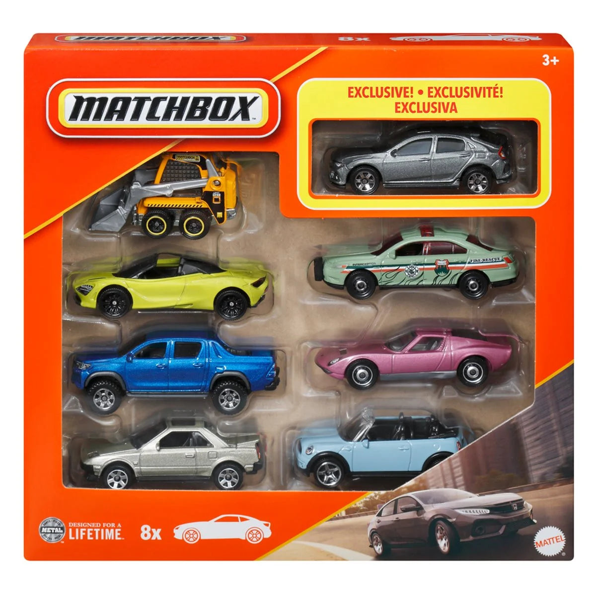 Matchbox 1:64 Scale 2025 Wave 1D Die-Cast Vehicle 8-Pack