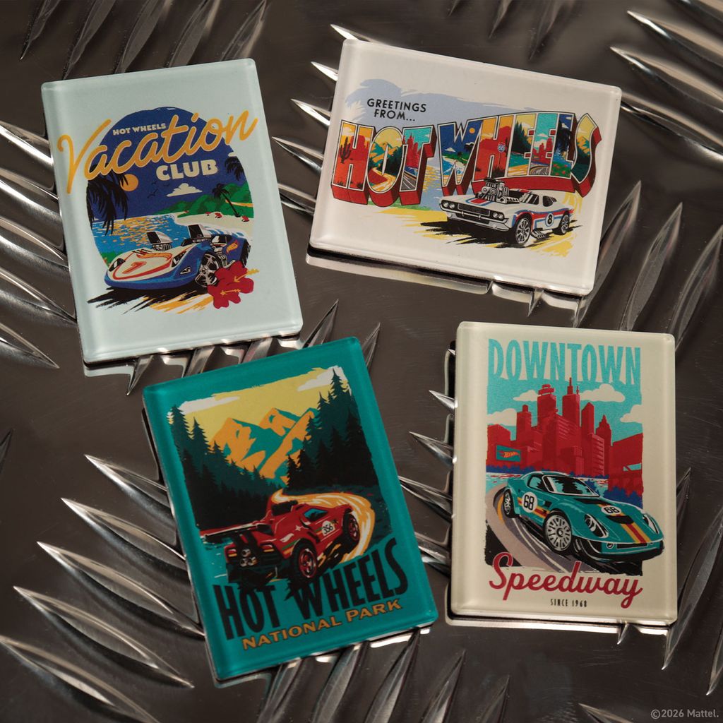 Hot Wheels - Set of Four Location Magnets