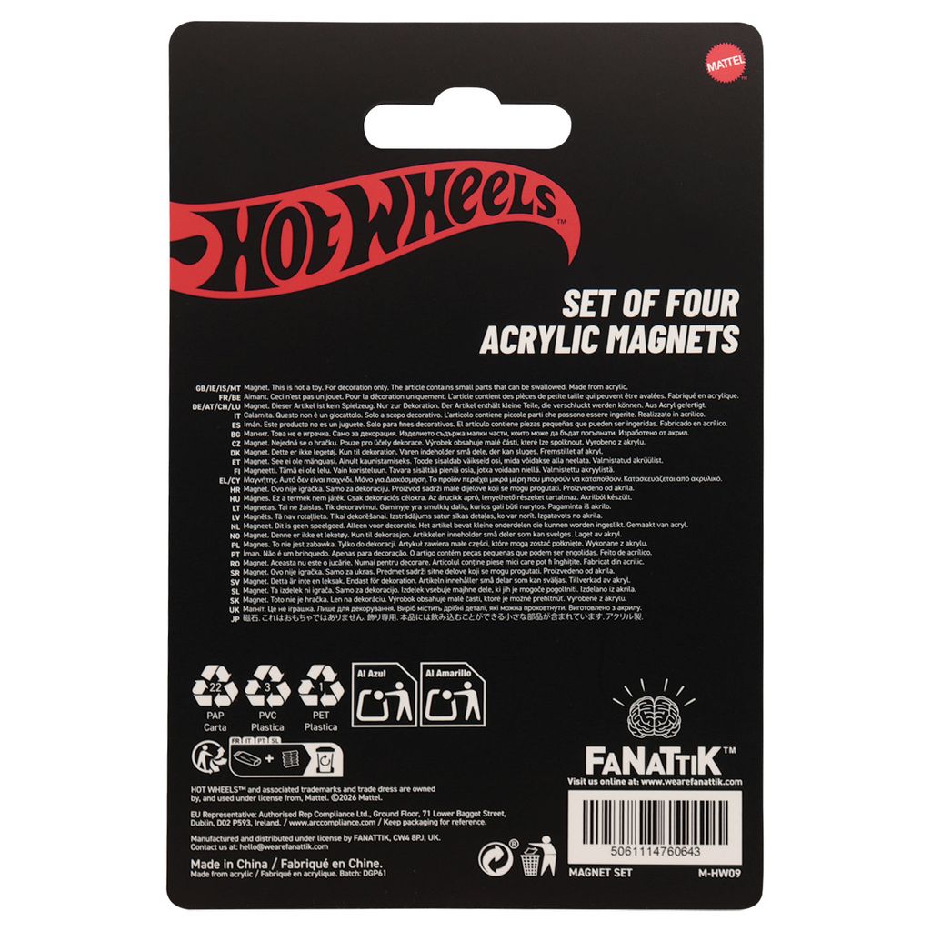 Hot Wheels - Set of Four Location Magnets