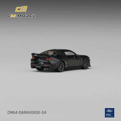 CM Model 1:64 Ford Mustang Dark Horse Shadow Black – CM64-DARKHORSE-04 – rear three-quarter view