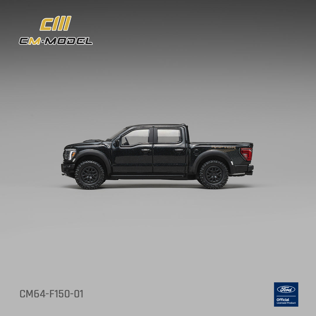 CM Model 1:64 Ford F-150 Raptor Agate Black Metallic – CM64-F150-01 – side profile