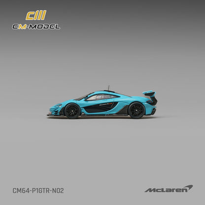 CM Model 1:64 McLaren P1 GTR Iridium Blue – CM64-P1GTR-N02 – side profile