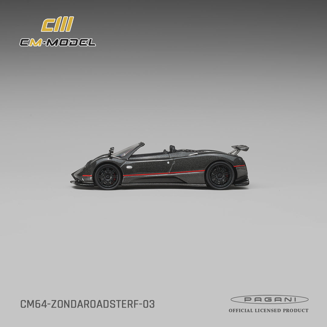 CM Model 1:64 Pagani Zonda F Roadster Montecarlo Gray – CM64-ZONDAROADSTERF-03 – side profile