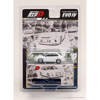 Hobby Japan Mitsubishi Lancer RS Evolution IV Initial D Seiji Iwaki vs Takumi Fujiwara HJDMDR005, refreshed blister packaging