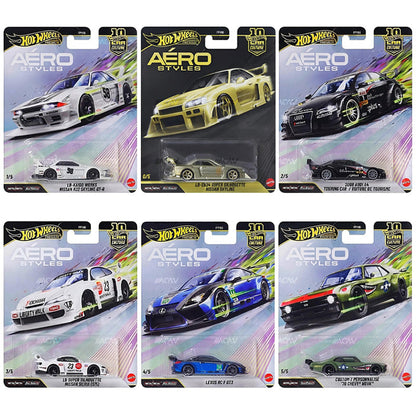 Hot Wheels Aero Styles complete factory set with LB-ER34 Super Silhouette chase