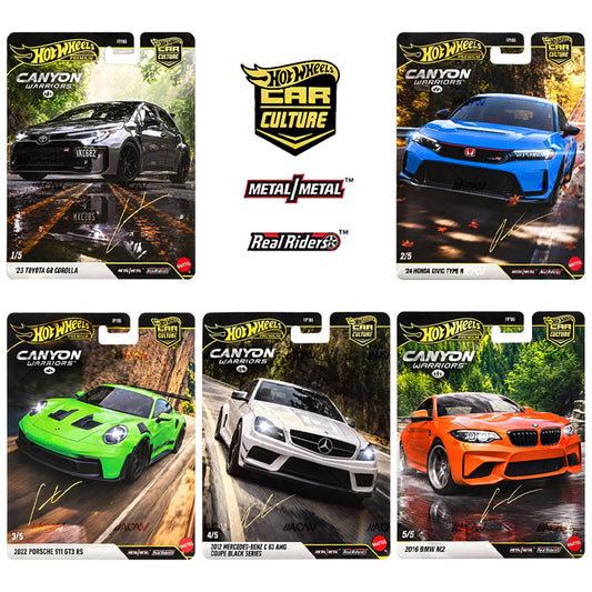 Hot Wheels Car Culture 2027 Canyon Warriors Mix 3C five standard model card artworks