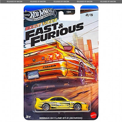 Hot Wheels Fast & Furious Boost Mode Nissan Skyline GT-R BCNR33 JPP29