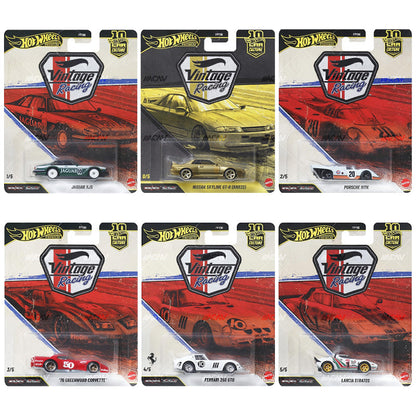 Hot Wheels Vintage Racing complete factory set with Nissan Skyline GT-R R32 chase