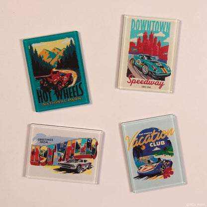 Hot Wheels - Set of Four Location Magnets