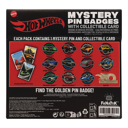 Hot Wheels - Mystery Pin Badges CDU Containing 12 Packs