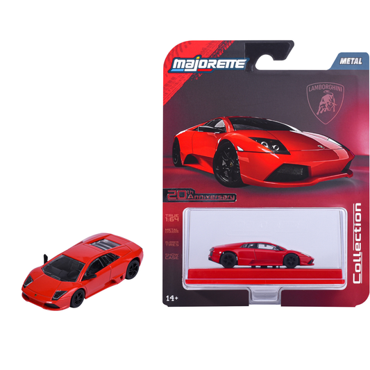 Majorette Collection Series 6 2006 Lamborghini Murcielago Red 1:64 model and display case packaging MJ82126